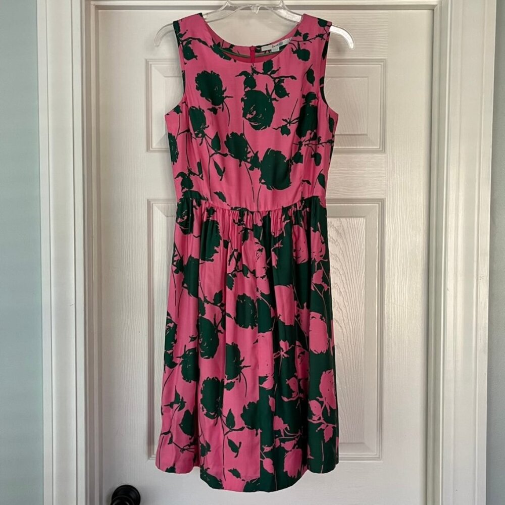 Boden silk-blend floral dress, 4R, sleeveless, Sylvia